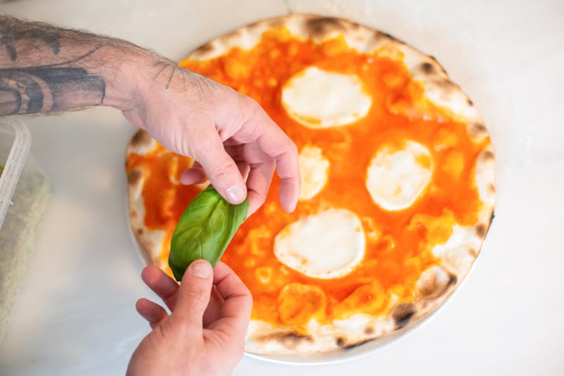 Gourmet catering pizza